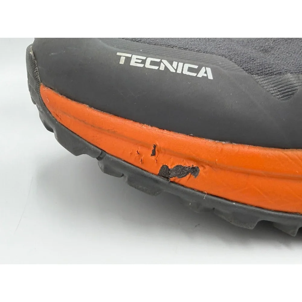 Tecnica Spark S GTX Mens 12.5 Hiking Shoes Grey Orange Gore-Tex Vibram